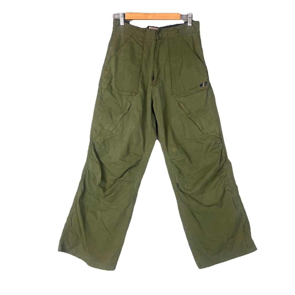 Vintage Macgear Pants Mens 29 Army Green Cargo Baggy Wide Leg Skate SKU 0085